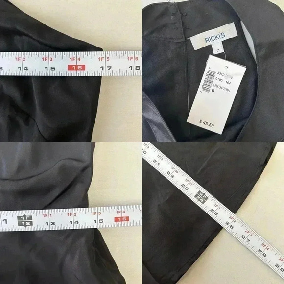 Ricki’s  Blouse Sleeveless Peplum Halter Neckline Flowy Top Black Size 0/XS NWT - Picture 11 of 14